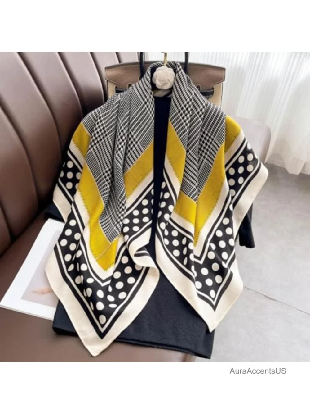35 Inch Square Fashion Scarf Headscarf Hair Scarf Sleeping Neck Scarf for Women